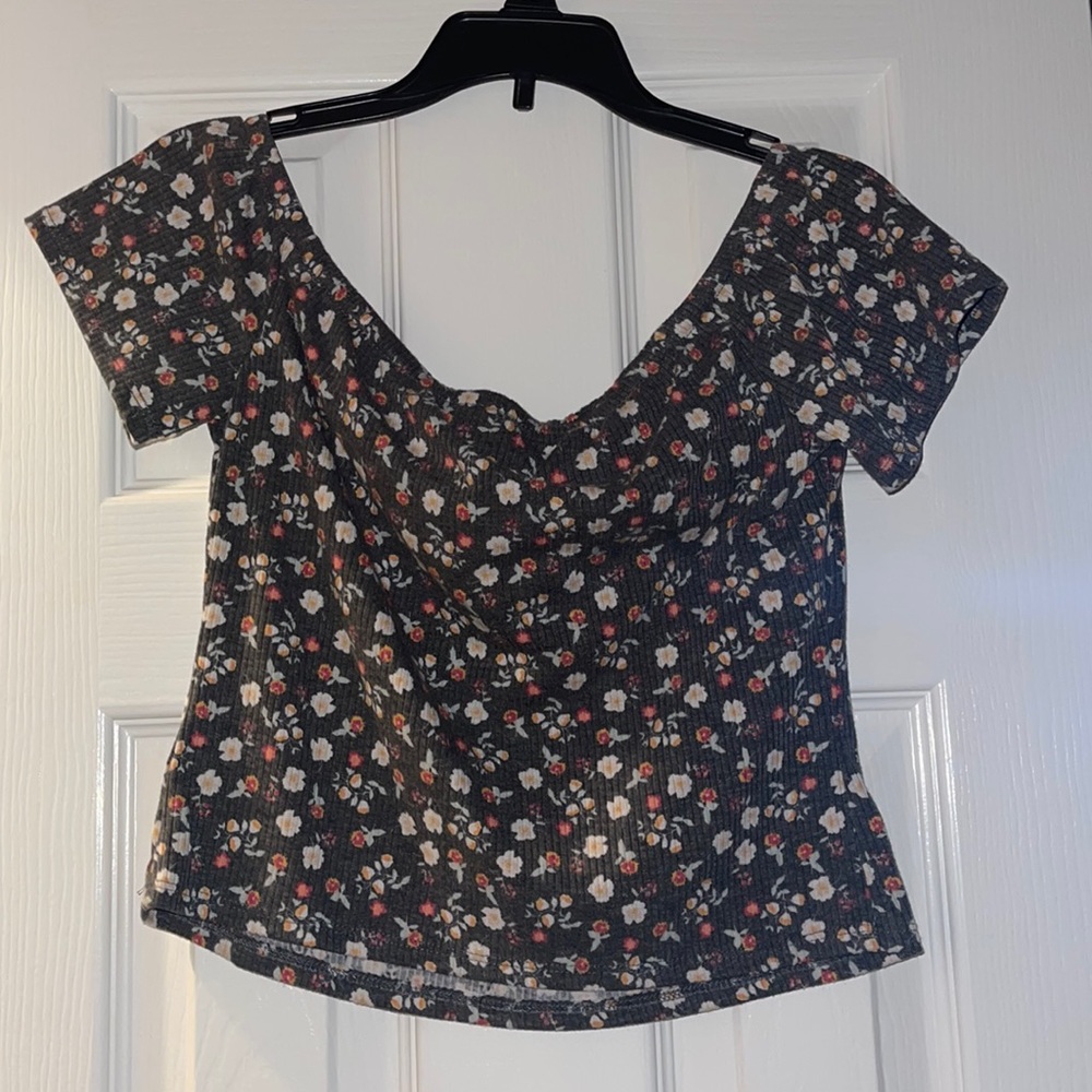 Off the shoulder crop top